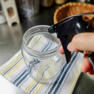 保存瓶 消毒 梅干し準備