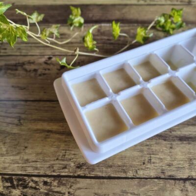 製氷皿に入れて凍らせたクリーム麹